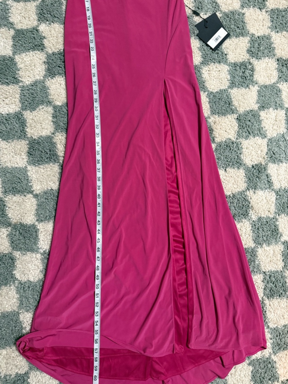 MAC DUGGAL Ieena NWT Maxi Gown Jersey One Shoulder Draped Back New Barbie Event - Picture 13 of 15